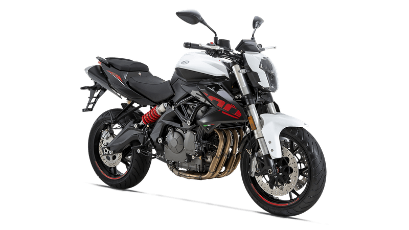 Moto Benelli TNT 600i - Color Blanco - De costado - Cycles Motoshop