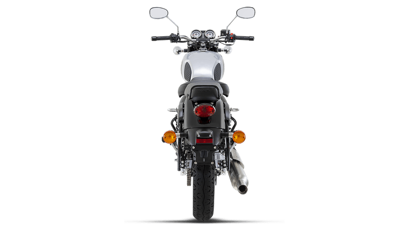 Moto Benelli Imperiale 400 - Color Gris - De costado 4 - Cycles Motoshop