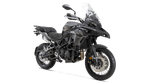 Moto Benelli TRK 502 X - Color Gris - De costado - Cycles Motoshop