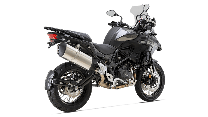 Moto Benelli TRK 502 X - Color Gris - De costado 1 - Cycles Motoshop