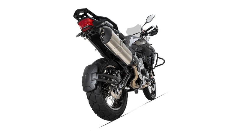 Moto Benelli TRK 502 X - Color Gris - De costado 2 - Cycles Motoshop