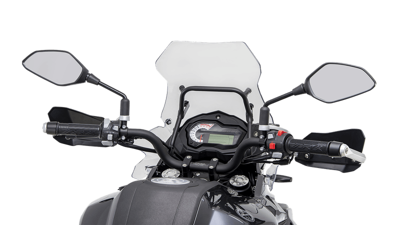 Moto Benelli TRK 502 X - Color Gris - De costado 5 - Cycles Motoshop