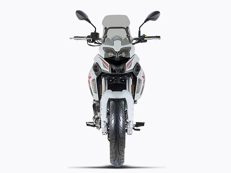 Moto Benelli TRK 251 ABS - Color Blanco - De costado 1 - Cycles Motoshop
