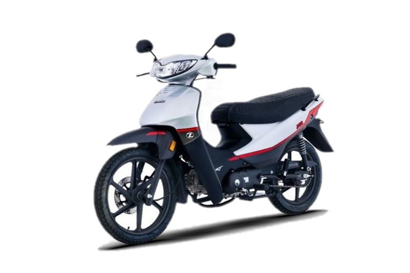 Moto Zanella ZB 110 Full - Color Plata - De costado - Cycles Motoshop