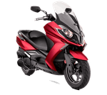 Moto Kymco Downtown 350i ABS - Color Rojo - De costado - Cycles Motoshop
