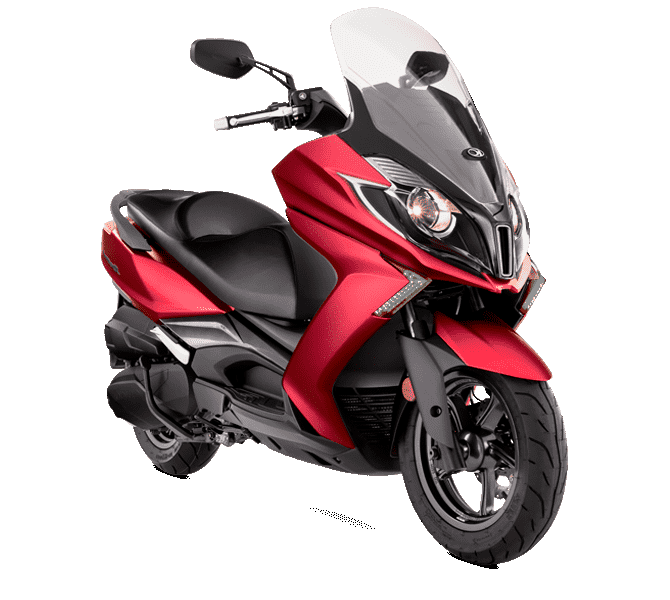 Moto Kymco Downtown 350i ABS - Color Rojo - De costado - Cycles Motoshop