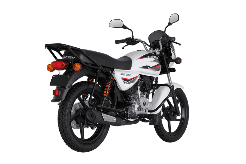 Moto Bajaj Boxer 150 AT UG - Color Blanco - De costado 6 - Cycles Motoshop