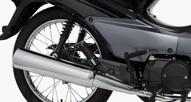 Moto Zanella Due Classic 110 - Color Gris - De costado 2 - Cycles Motoshop