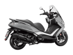 Moto Kymco Downtown 350i TCS - Color Gris - De costado 2 - Cycles Motoshop