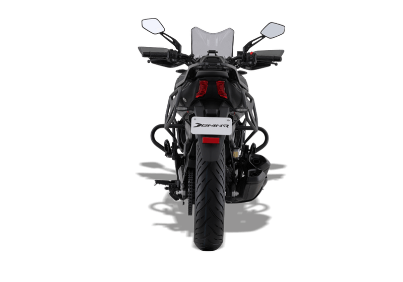 Moto Bajaj Dominar 400 Tourer -Color Negro - De atras -  Cycles Motoshop