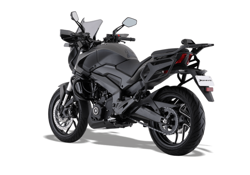 Moto Bajaj Dominar 400 Tourer -Color Negro - De costado 2 - Cycles Motoshop