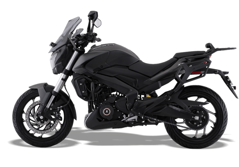 Moto Bajaj Dominar 400 Tourer -Color Negro - De costado 3 - Cycles Motoshop