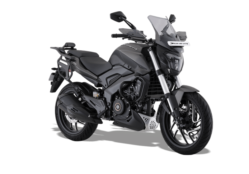 Moto Bajaj Dominar 400 Tourer -Color Negro - De costado 5 - Cycles Motoshop