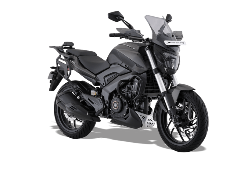 Moto Bajaj Dominar 400 Tourer -Color Negro - De costado 5 - Cycles Motoshop