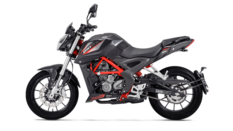 Moto Benelli 251s - Color Negro - De costado - Cycles Motoshop