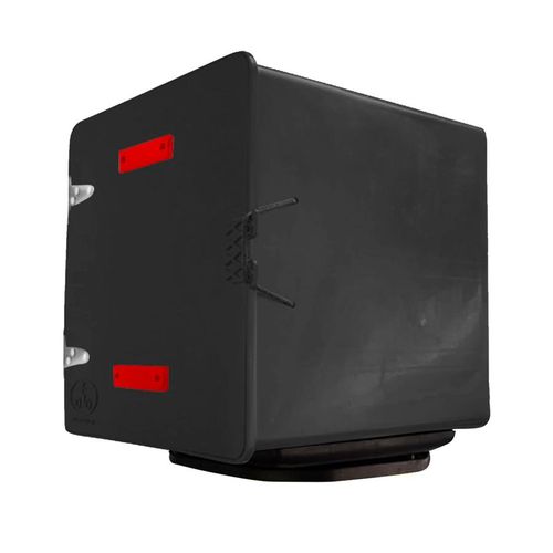 Caja Delivery Con Base Extraible Super Con 1 Estante Negro Plastica VC