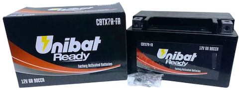 Bateria Unibat CBTX7A-FA (YTX7A-BS) Zanella RX150 Scooter Gilera