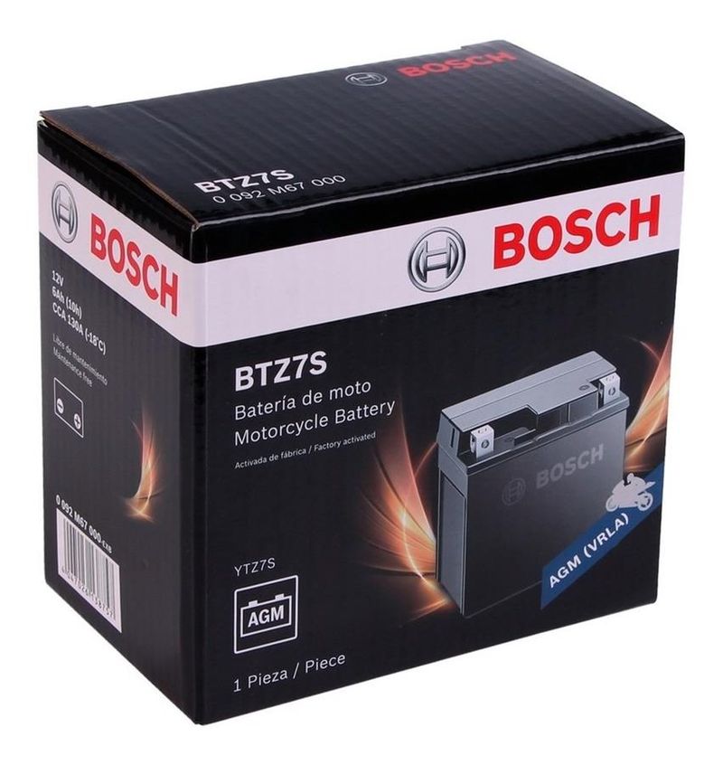 BATERIA BOSCH BTZ7S 12V 6A - Perfomance Lube - Baterías