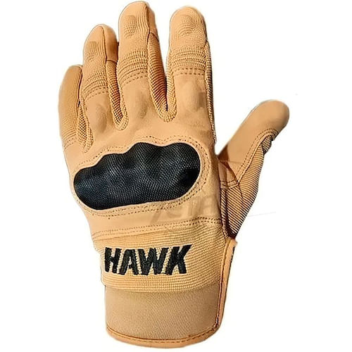 Guantes con Protecciones Hawk Army Camel Full Finger Tactiles