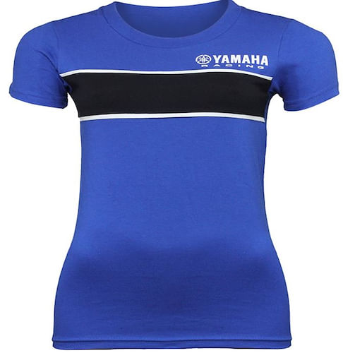 Remera Manga Corta Jersey Mujer Yamaha Casual Estampa Vinilo Racing