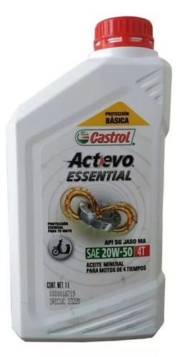 Aceite Lubricante Motor 4T Castrol 20W50 Mineral Actevo Essential