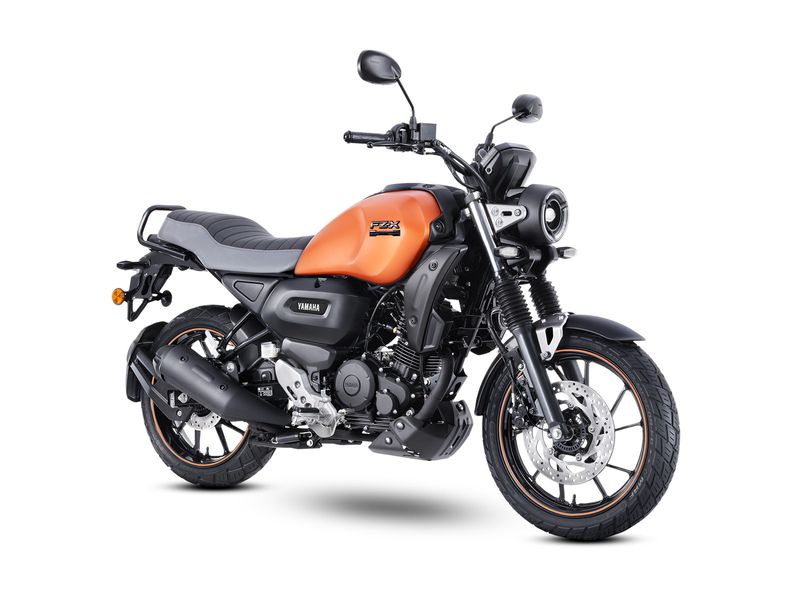 Moto Yamaha FZ-X - Color Naranja - De costado - Cycles Motoshop