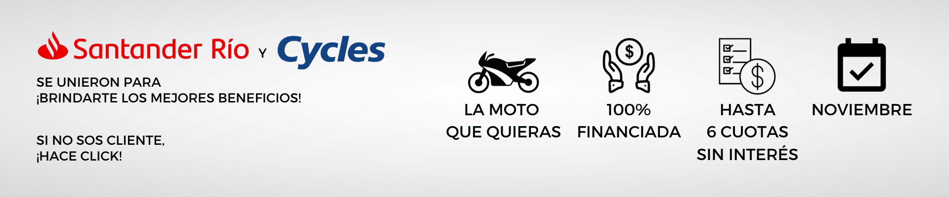¡Santander Río y Cycles se unen con increíbles beneficios!